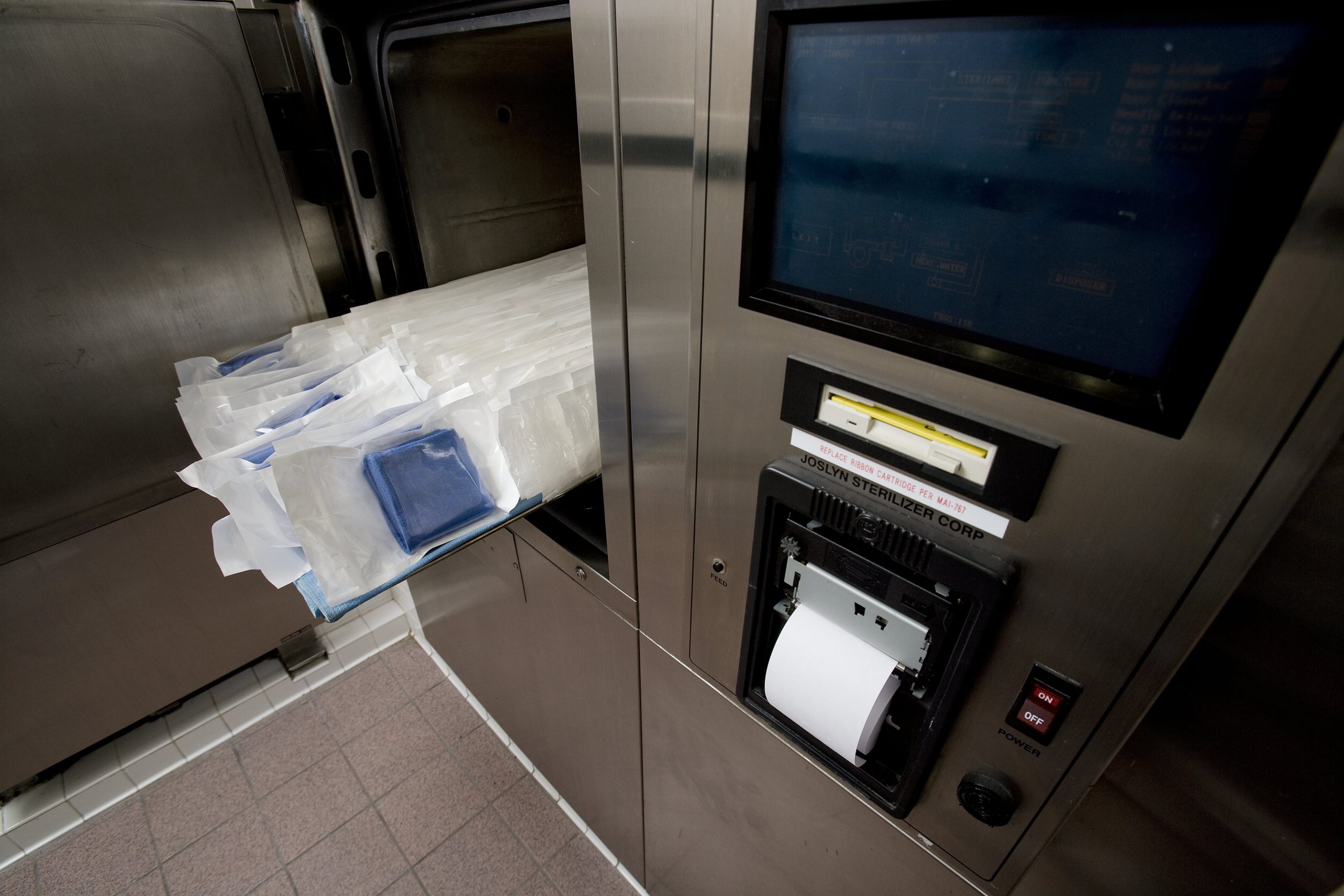 Exposure Cycle Test being done in a sterilizer